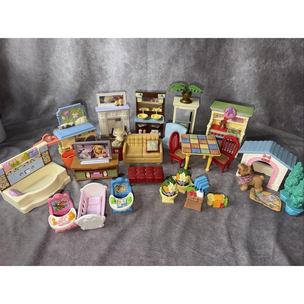 Fisher Price Loving Family Bathroom-Washer Dryer-Stove, Working Sounds - Picture 2 of 15